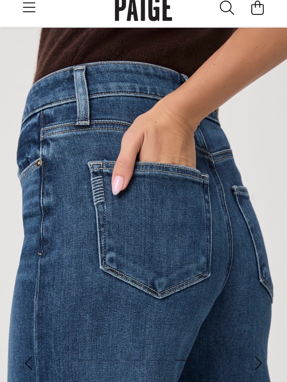 PAIGE Anessa 31" Wide Leg Jeans- Arpeggio Frayed Hem - Picture 9 of 10